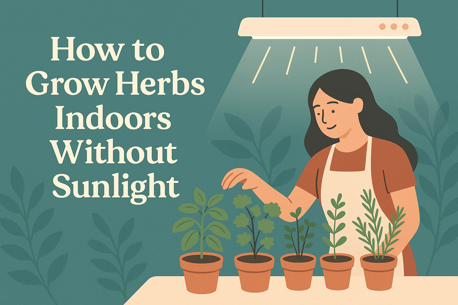 How to Grow Herbs Indoors Without Sunlight